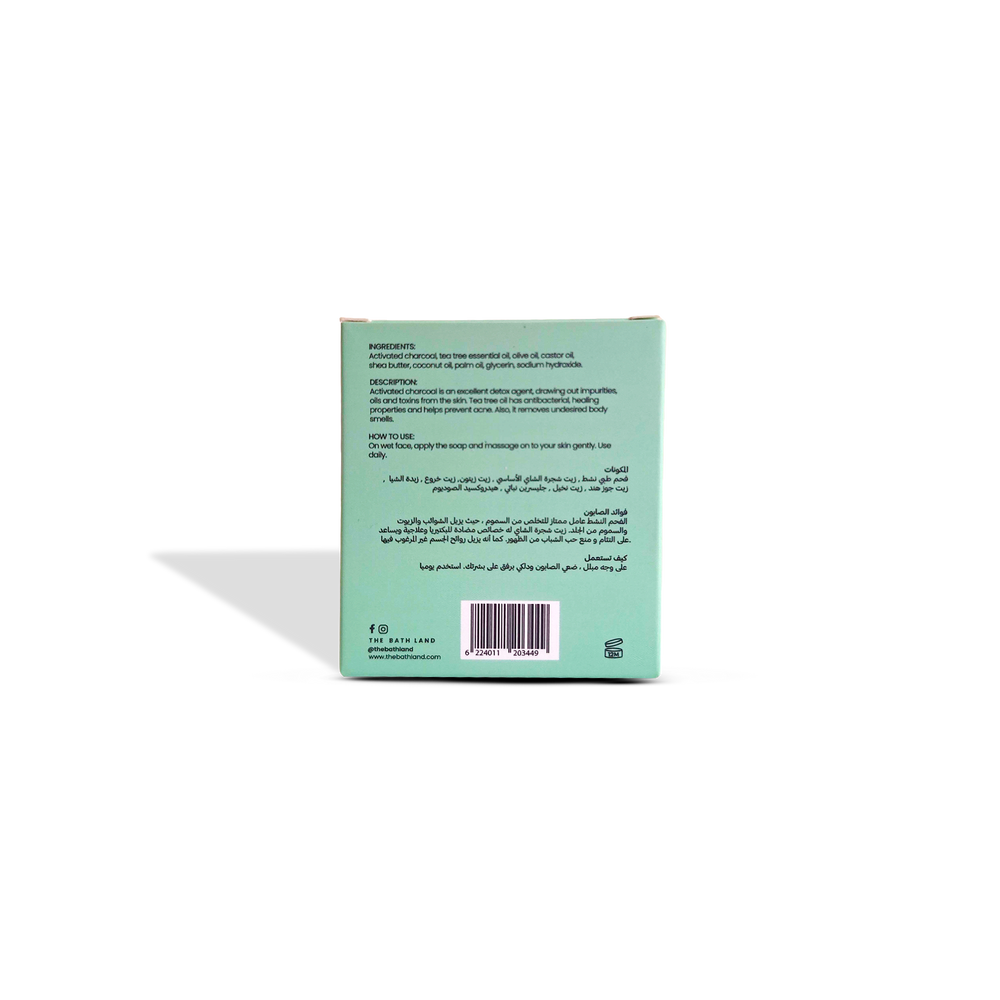 AntiAcne Soap with Tea Tree Oil & Charcoal The Bath Land
