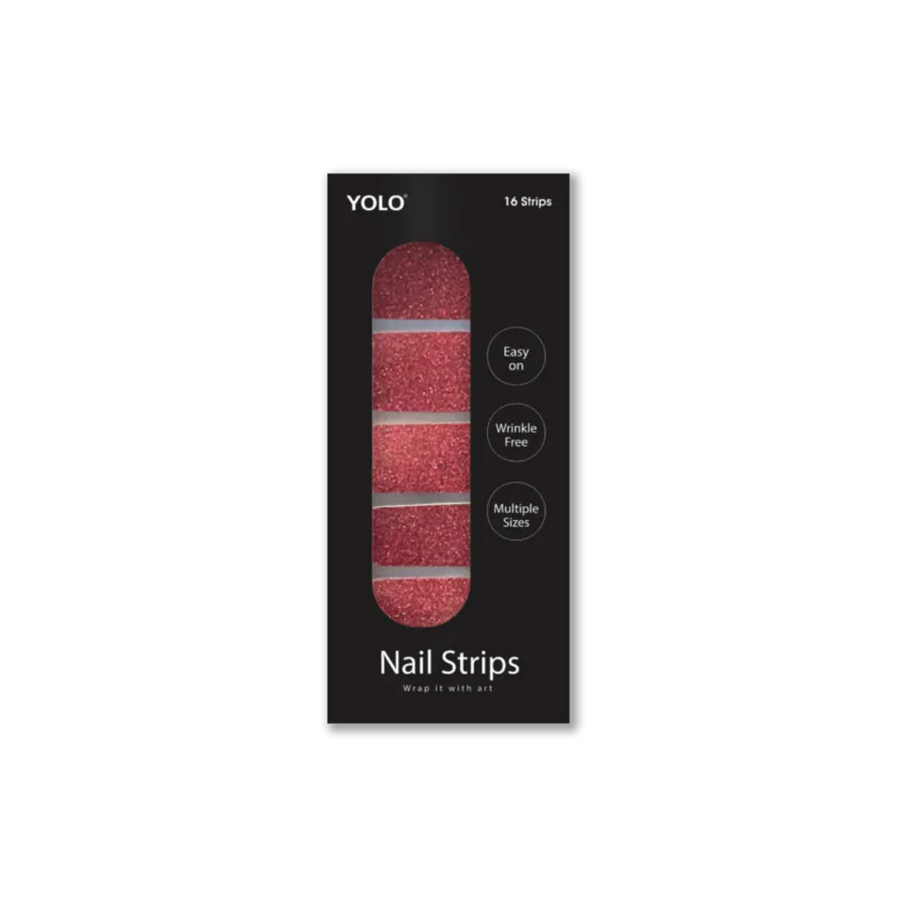 Nail Strips GR1007 Red Vibes YOLO
